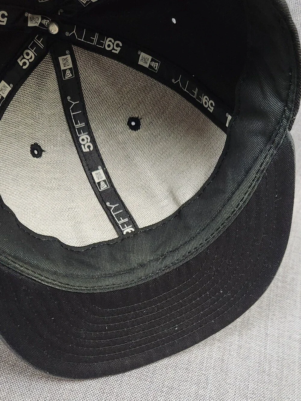 New Era LA Angeles Black and Grey Fitted Hat. 7